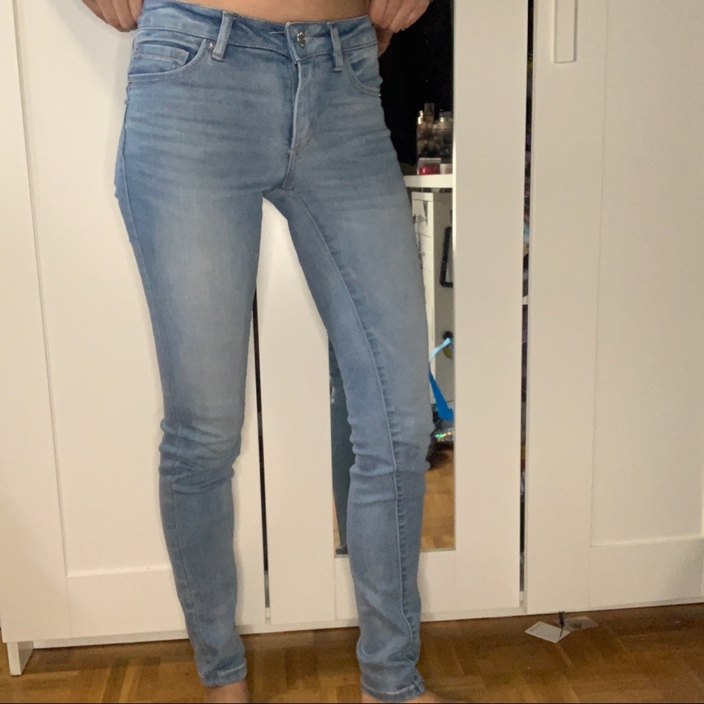 Garage High Waist Light Wash Skinny Jeans